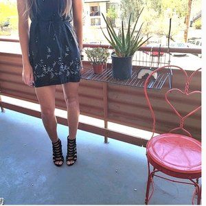 Vintage velvet silk daisy dress